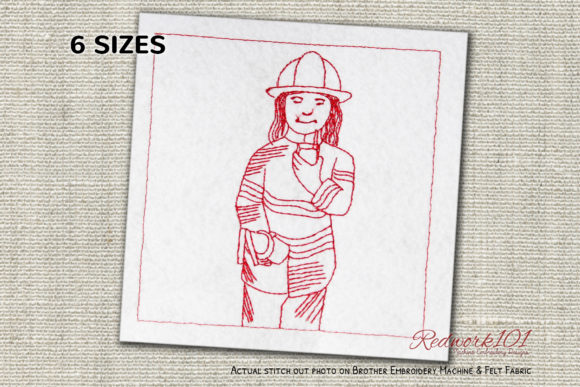 Female Fire Fighter Embroidery Design Review