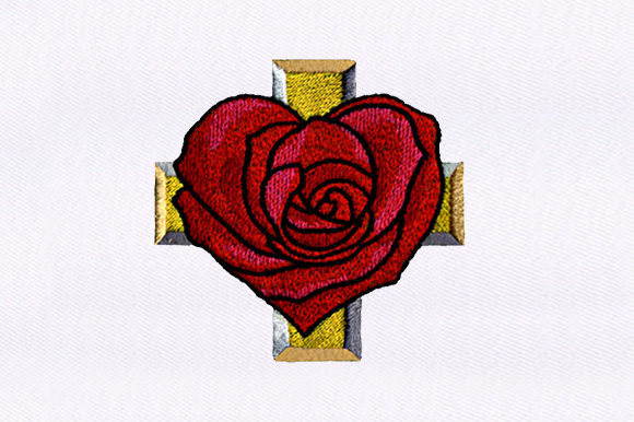 Heart Rose and a Cross Embroidery Design Review