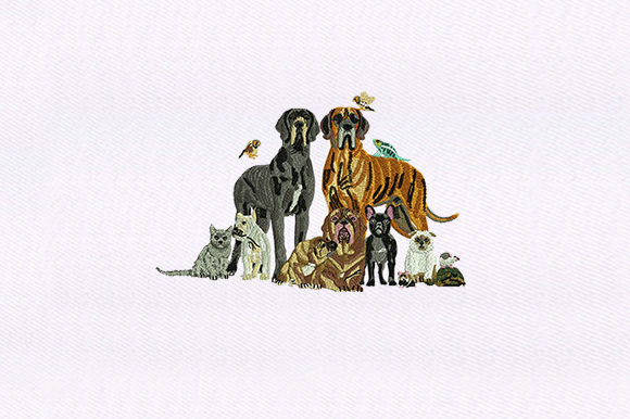 Pets with Cats Dogs Embroidery Design Review